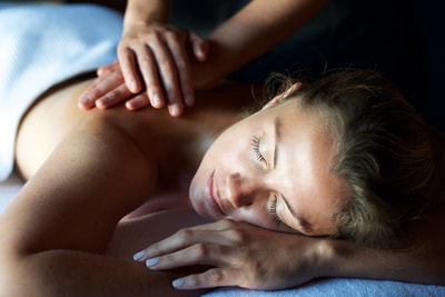 Person receiving a massage