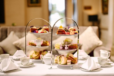 Afternoon tea set for two guests