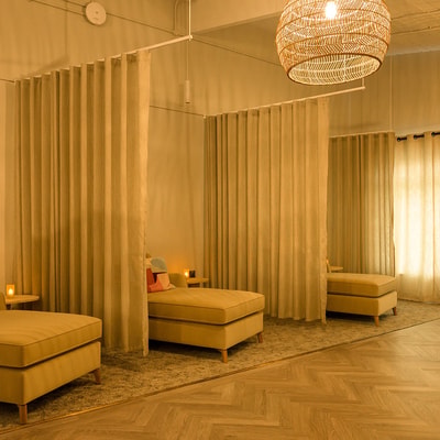The relaxation room in the spa at Heythrop Park