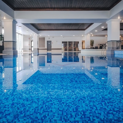 The pool inside the spa at The Runnymede on Thames