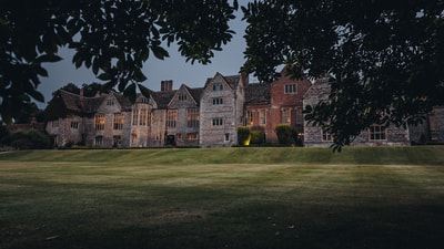 Littlecote House as the evening falls in the autumn