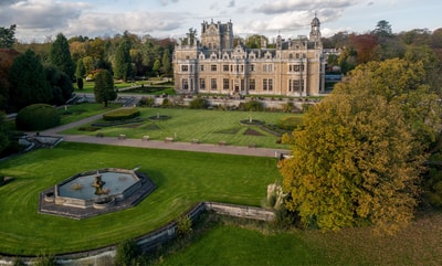 Aerial view of Thoresby Hall