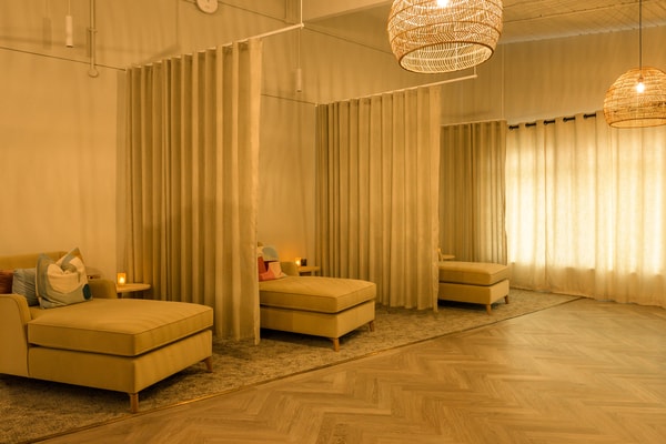 The relaxation room inside the spa is exclusively for guests who have a treatment booked - so you can relax and take a few moments before or after your treatment.