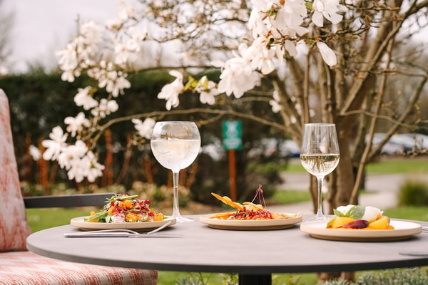 Dine al fresco and soak up the beauty of a leisurely afternoon.