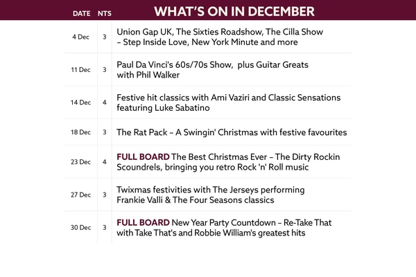 See what's on at Alvaston Hall in December.