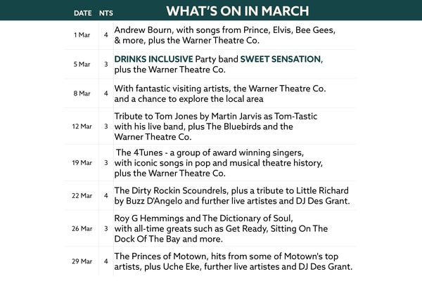 Here's what's on in March at Corton.