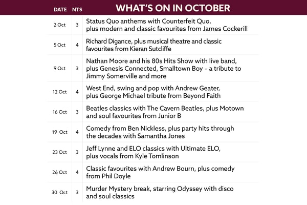 See what's on at Holme Lacy in October