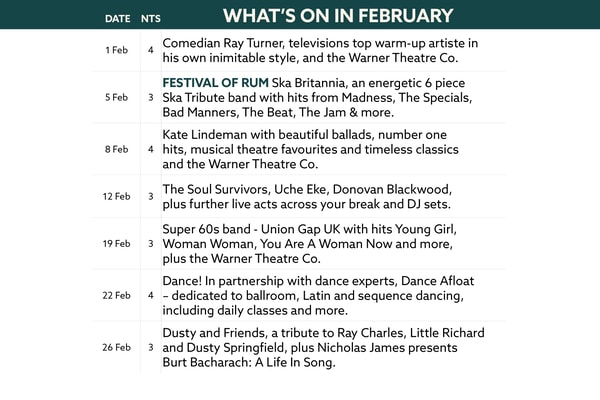 Here's what's on in February at Lakeside.