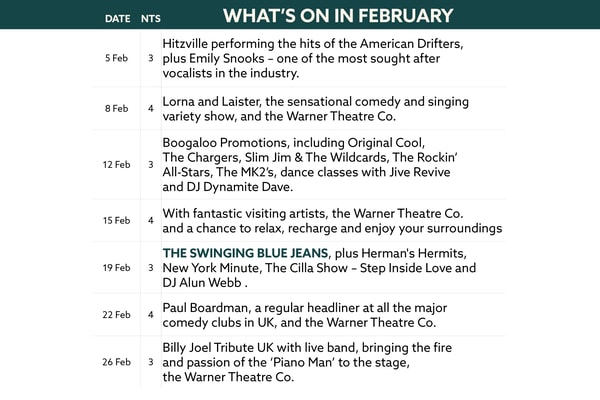 Here's what's on in February at Norton Grange.