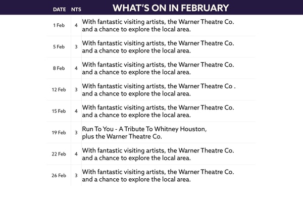 See what's on at Thoresby Hall in February.