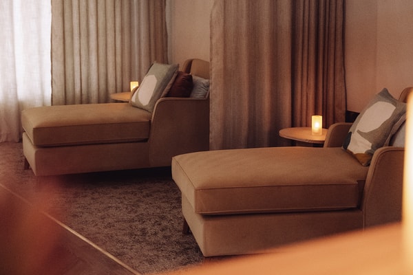 Exclusively for guests with a treatment booking, the relaxation room provides a serene space to relax and recharge before or after your spa treatment,