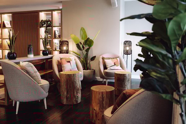 Relax and unwind in the serene ambiance of the Spa Lounge at Heythrop Park, where comfort meets elegance.