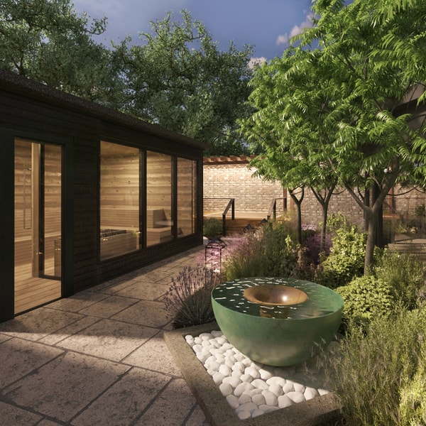 Ready for February 2026. Experience the ultimate in relaxation within this beautifully designed outdoor sauna.