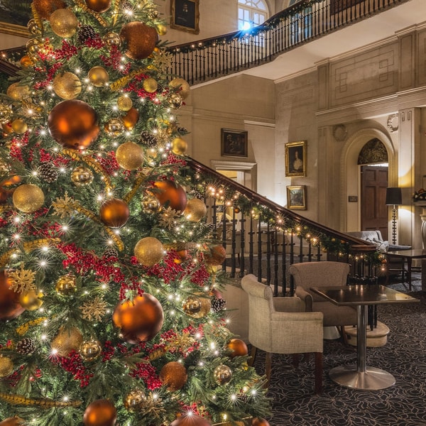 Beautifully decorated historic surroundings create a truly magical festive setting.