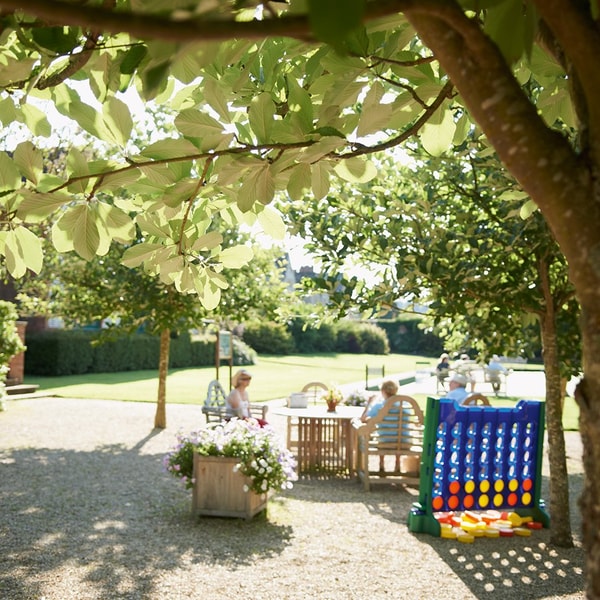 Popular in the warmer months, the terrace extends the Manvers Bar. Sit under the canopy of the trees, watch the world go by, and enjoy a moment that feels completely timeless.
