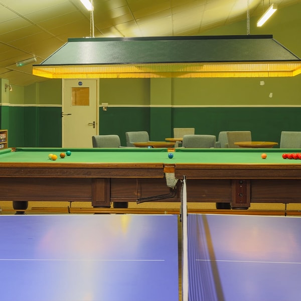 Rack ‘em up and get ready for some friendly competition - our games room has snooker, table tennis, and plenty of fun.