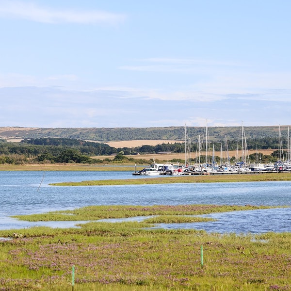 Explore Norton Grange and you’ll find scenic views at every turn, like this peaceful view of some boats surrounded by vibrant greenery.