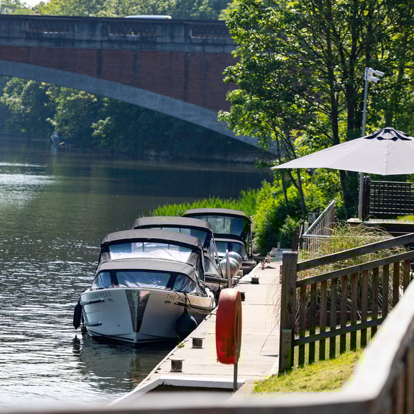 Whether you choose to sit on the riverside terrace and soak in the views or take a stroll along the towpath towards Windsor, with the hotel situated right on the Thames, you can unwind your way.