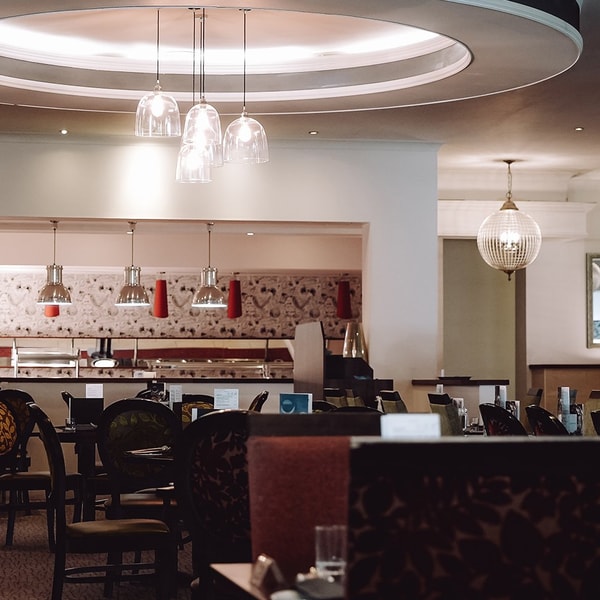 Enjoy buffet-style breakfast and dinner at Treetops Restaurant, with plenty of options to suit every taste.