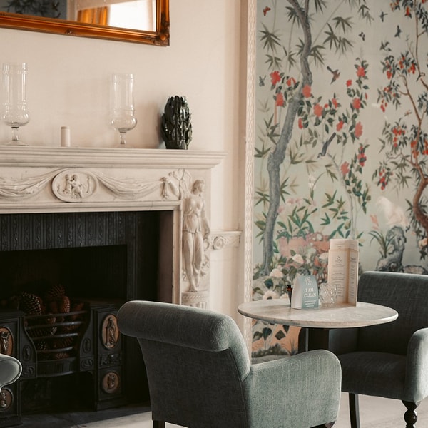Inside the Chinese Room, hand-painted wallpaper exudes opulence - an elegant setting for afternoon tea.