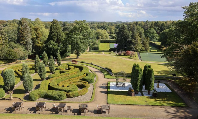 The vast view of Nidd Halls grounds