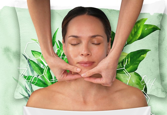 Guest receiving a facial