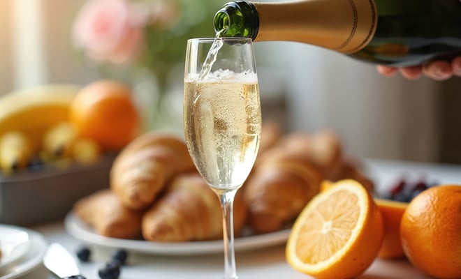 Glass of prosecco
