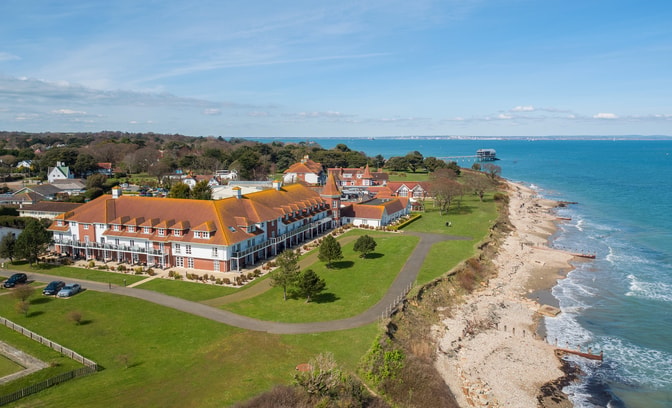 Aerial view of Bembridge Coast Hotel
