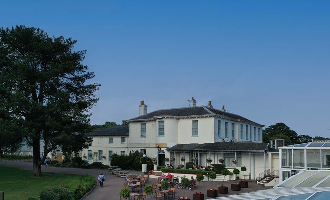 sunny day outside gunton hall