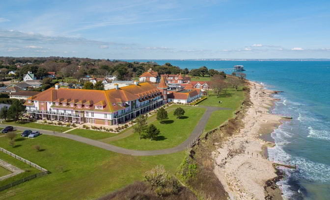 Aerial view of Bembridge Coast Hotel
