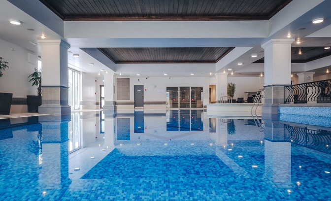 The pool inside the spa at The Runnymede on Thames