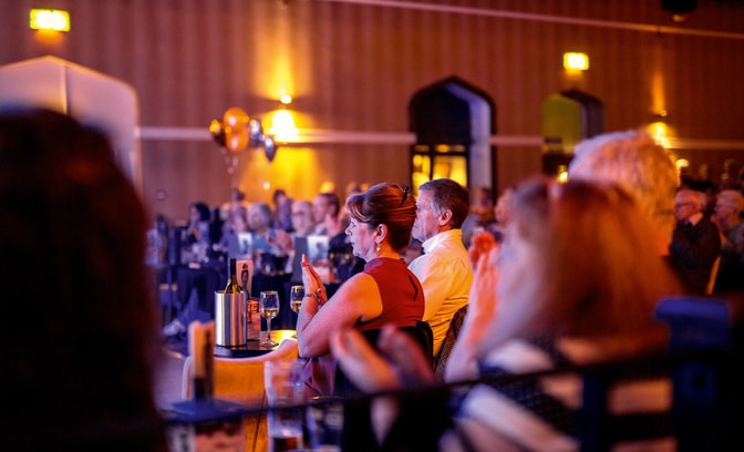 Guests enjoying the entertainment in Bodelwyddans entertainment venue