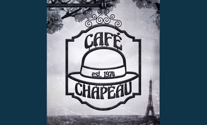 Cafe Chapeau logo, a Warner Theatre Company production