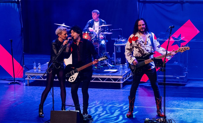 Roxette UK performing on stage