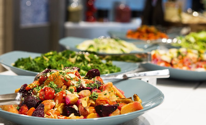 Delicious salads and more on the buffet in Market Kitchen