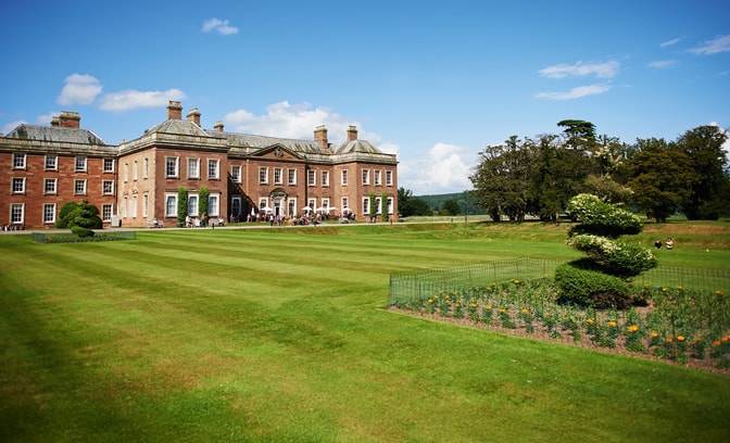 View of Holme Lacy House from the gardens