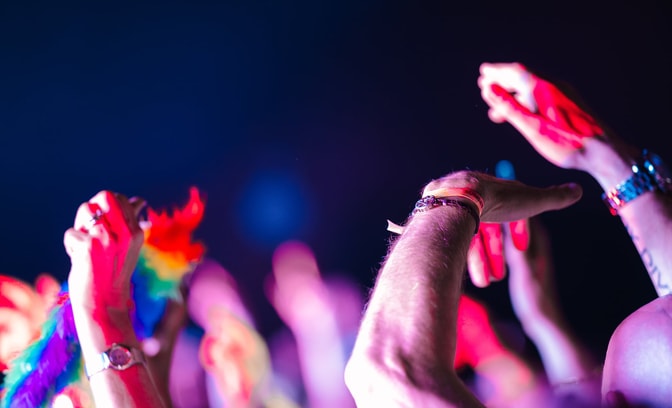 Hands in the air dancing