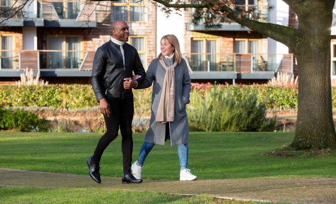 Couple walking