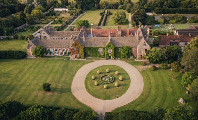 Aerial view Littlecote House