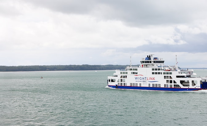 Wightlink ferry crossing the Solent