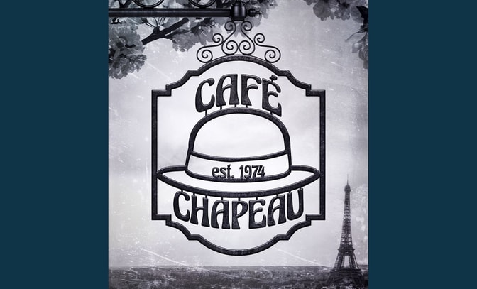 Cafe Chapeau logo, a Warner Theatre Company production