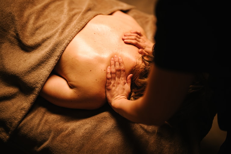 getting a back massage