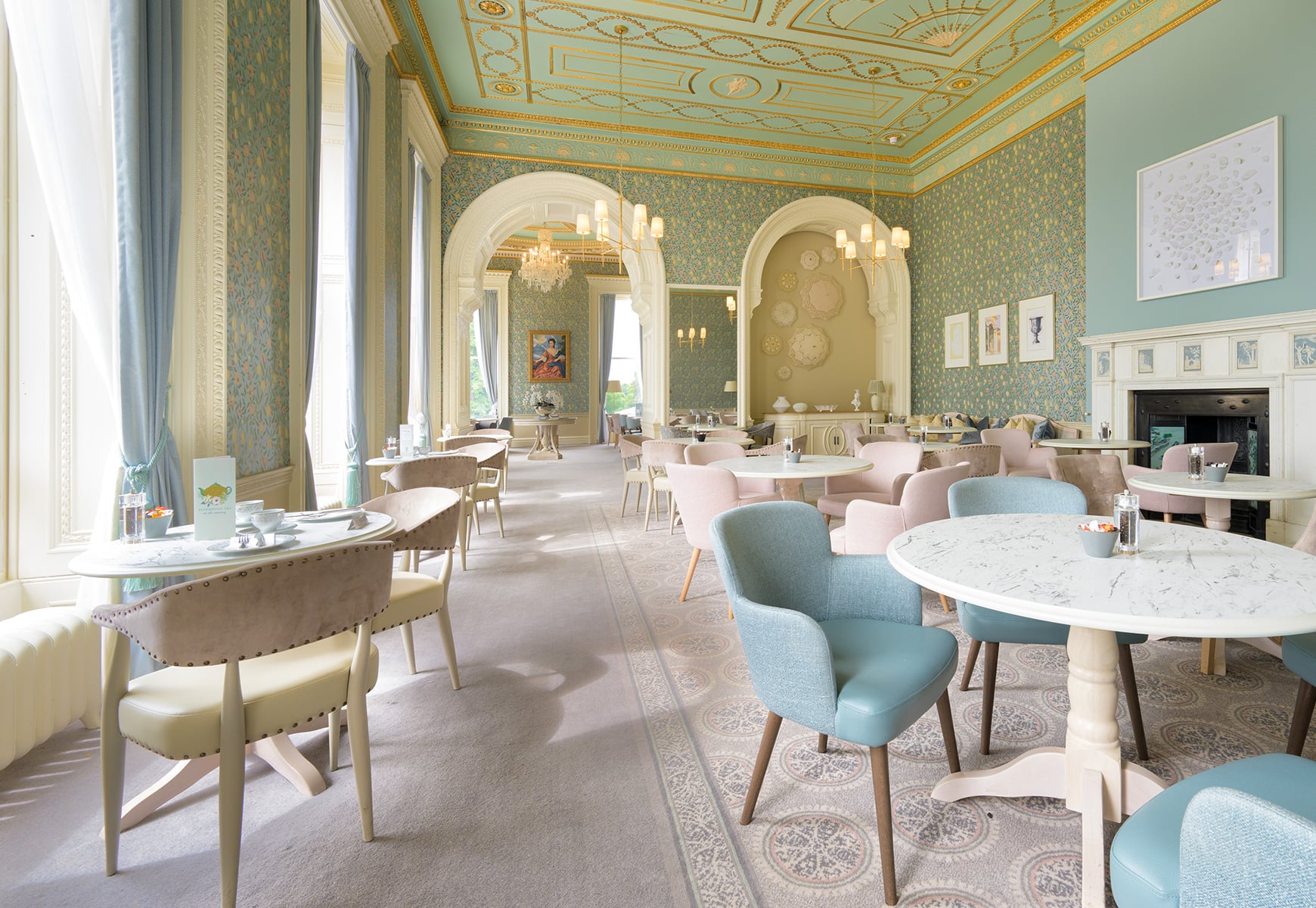 The Wedgewood room, a very relaxed and historic lounge