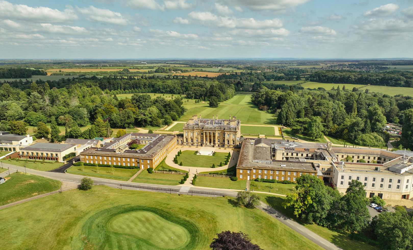 Aerial view of Heythrop Parks north wing bedrooms