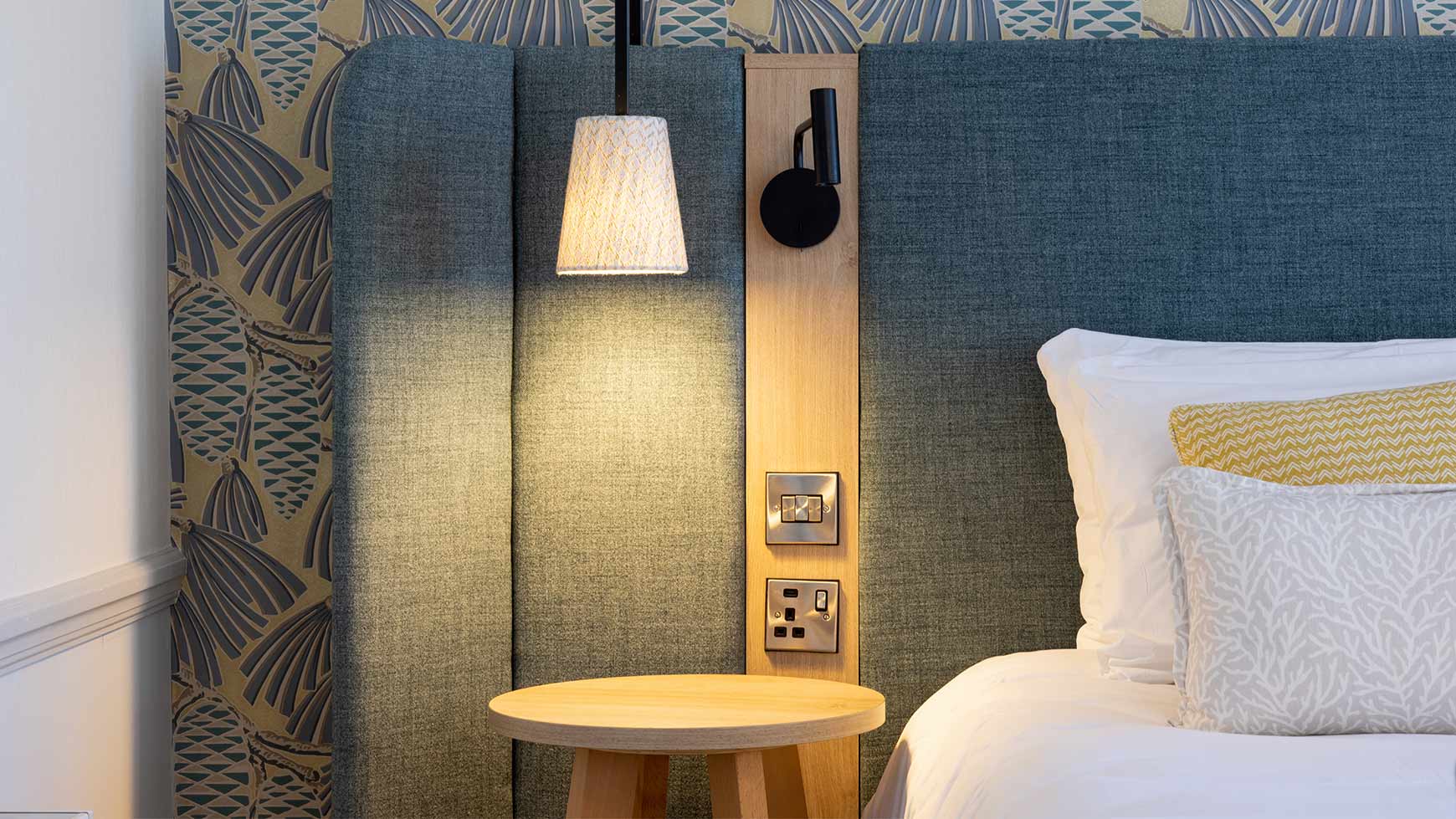 bedside table royale room at sinah warren