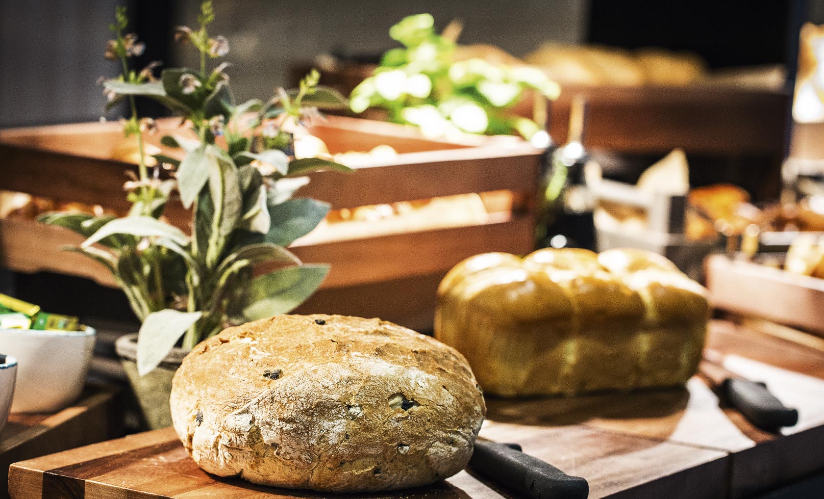 Bread for breakfast at Corton Hotel