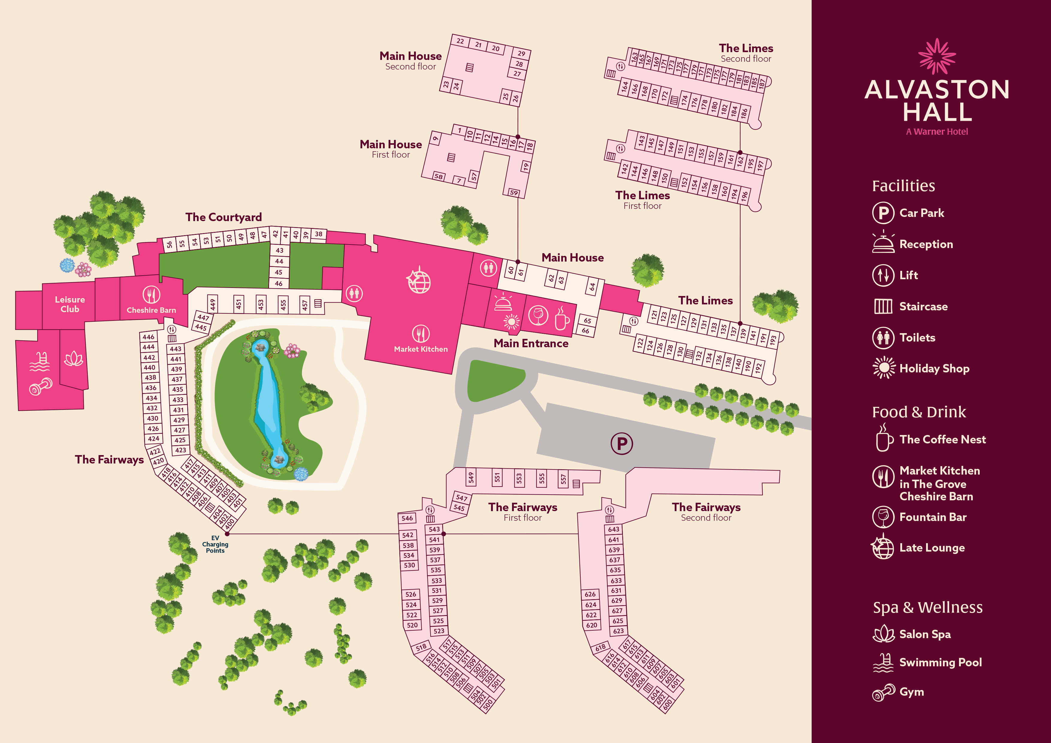 Map of Alvaston Hall Hotel