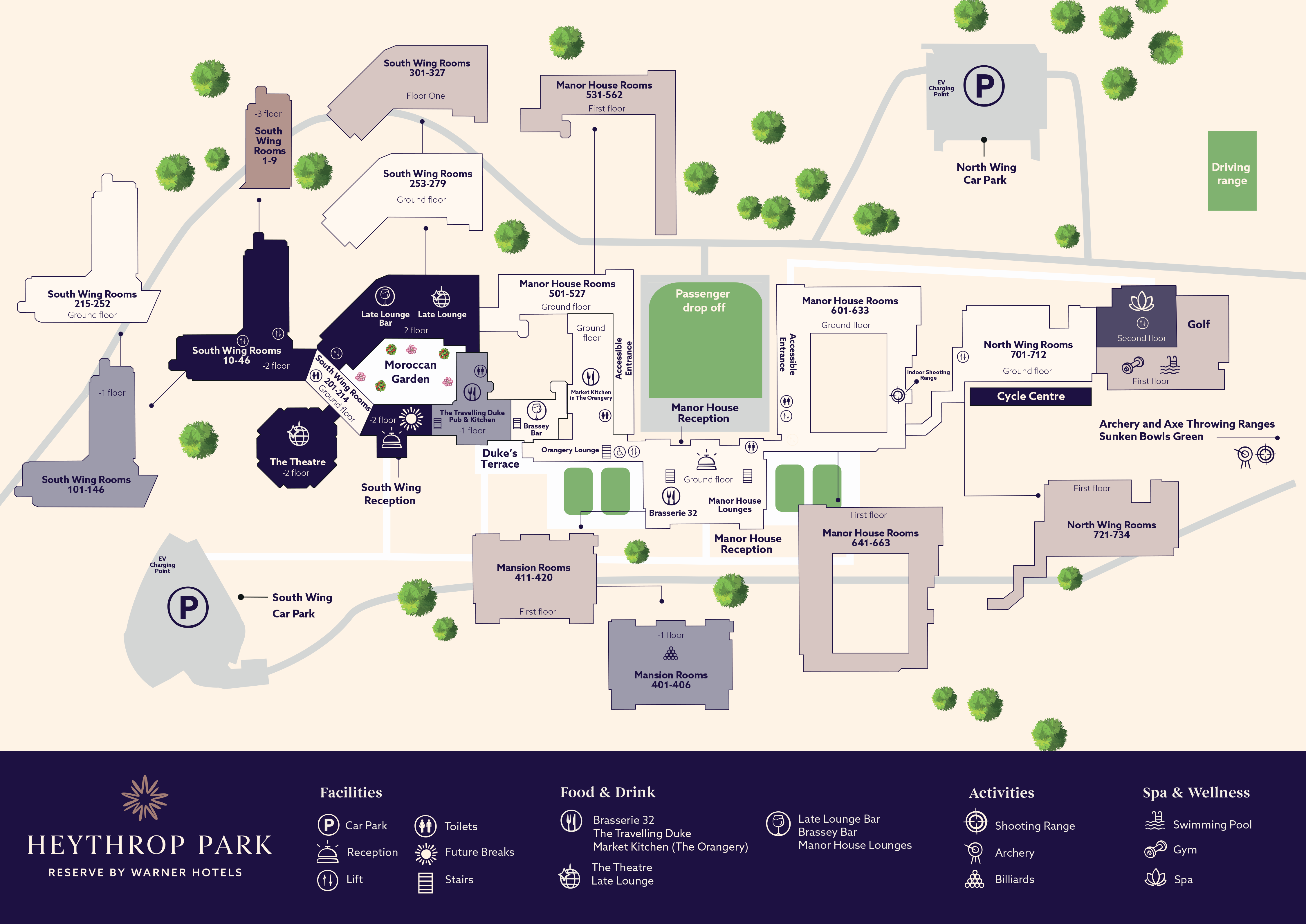 map of Heythrop Park Hotel