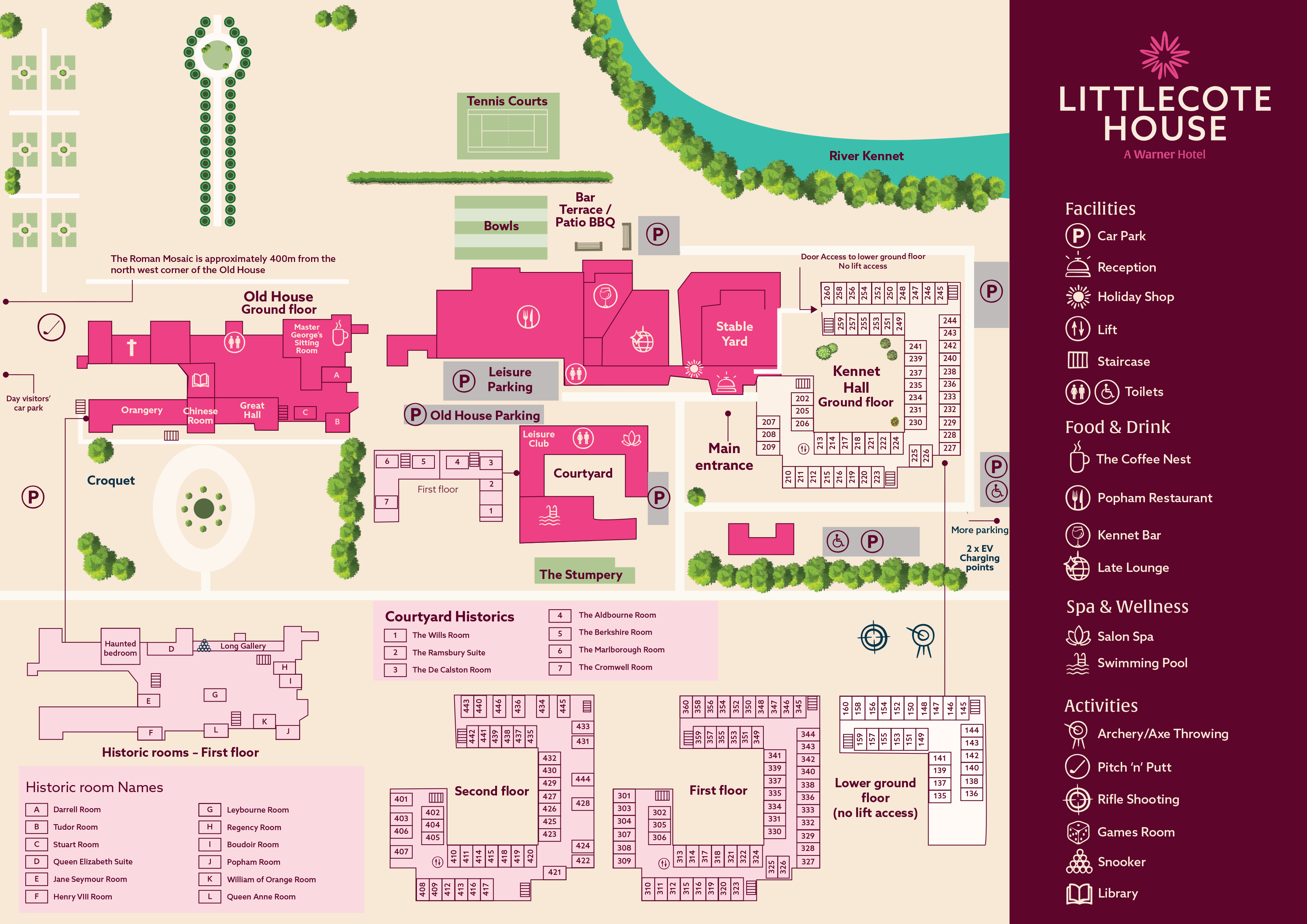map of Littlecote House Hotel