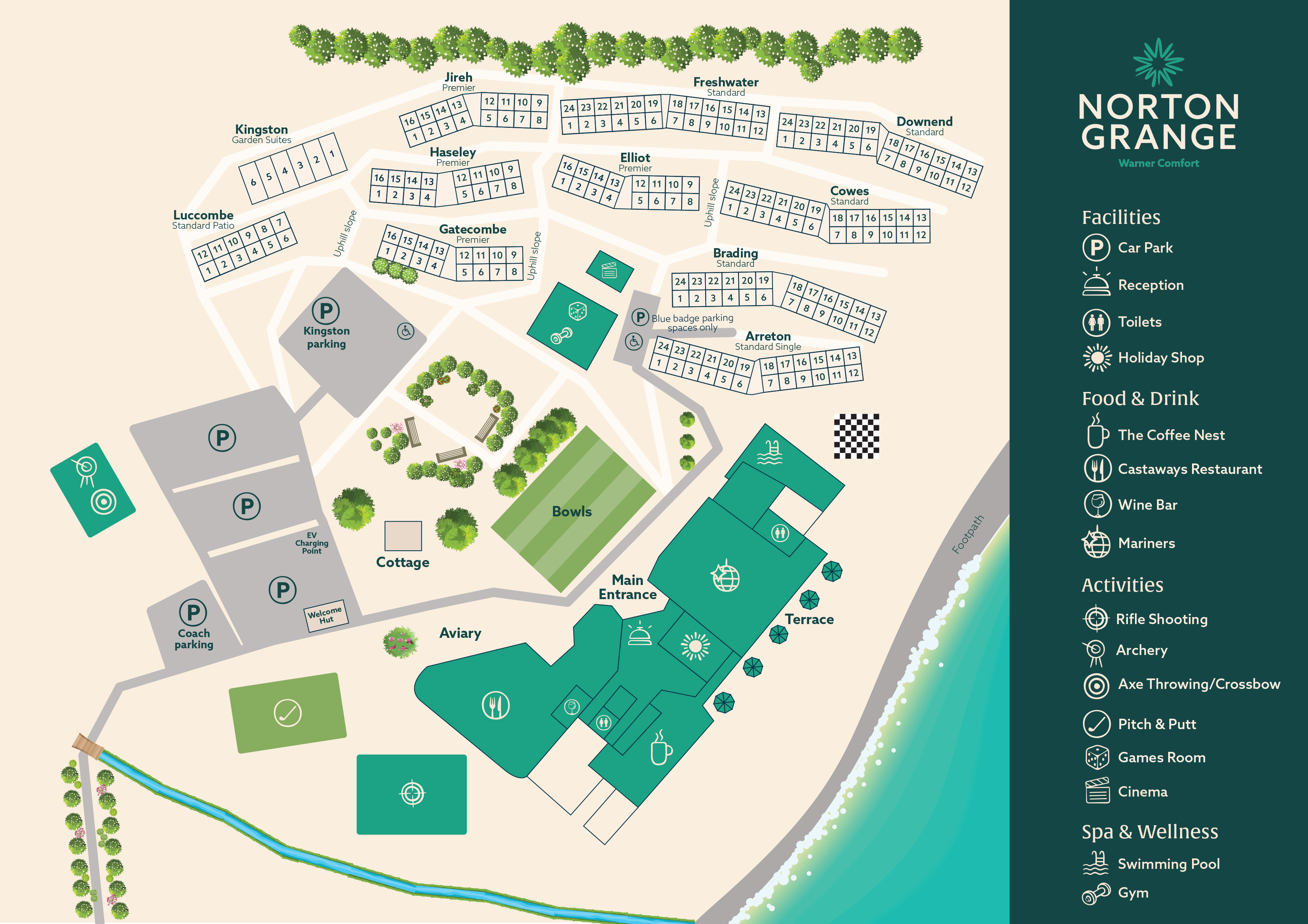map of Norton Grange Hotel